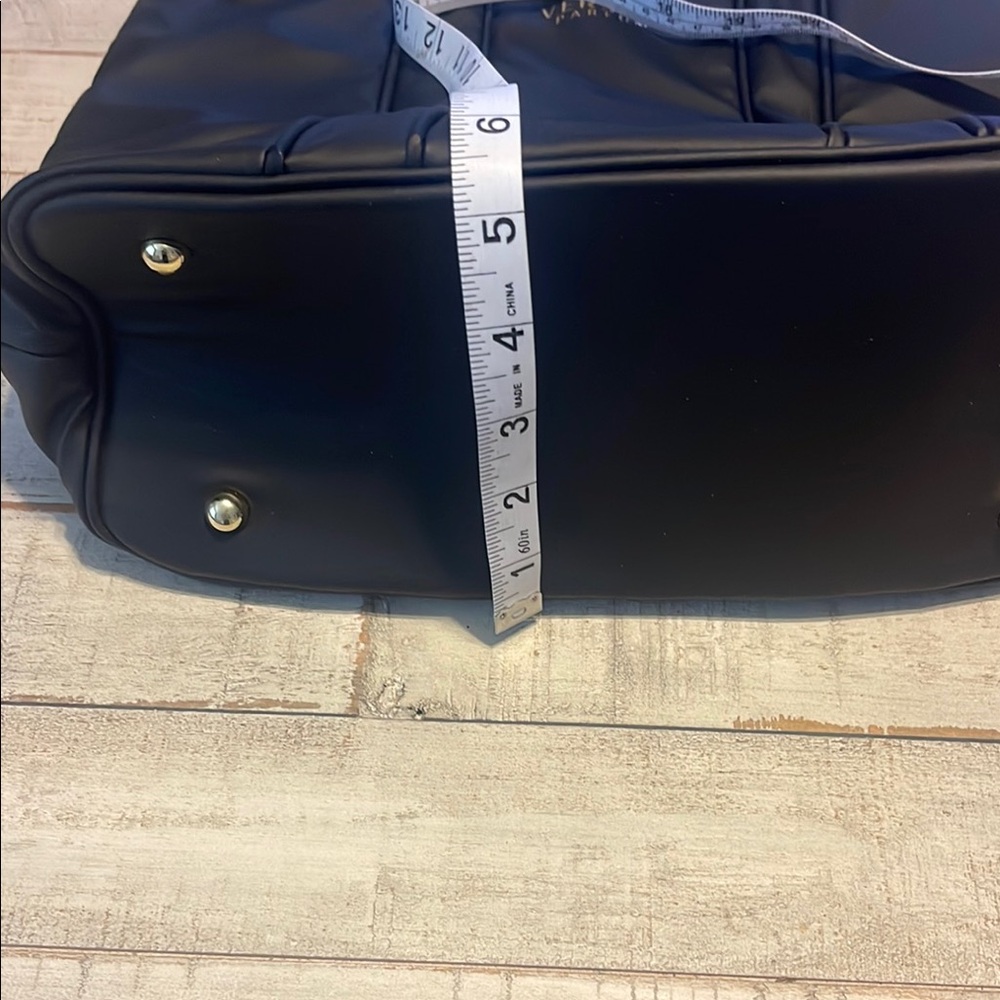 Versace Parfums Black Tote with Textured Fabric and Gold Accents - Picture 9 of 10